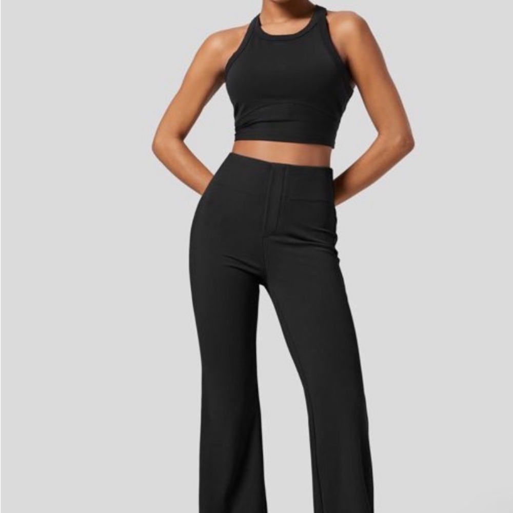 Halara Chic Black Flare Women's Pants - Picture 9 of 10